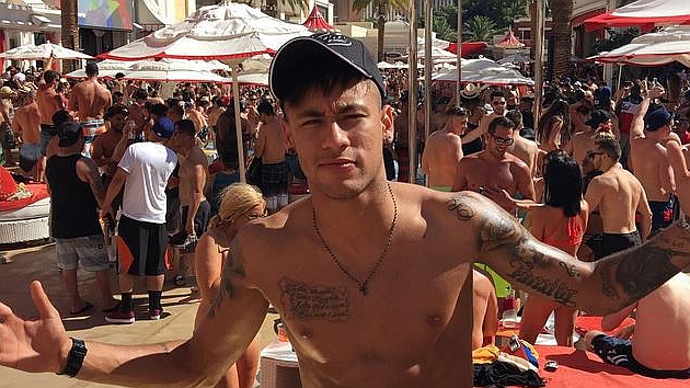 Neymar, de vacaciones en Las Vegas