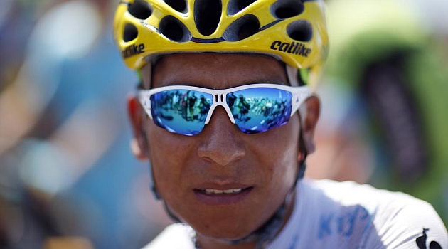 Nairo Quintana en la salida de la 16 etapa del Tour. REUTERS