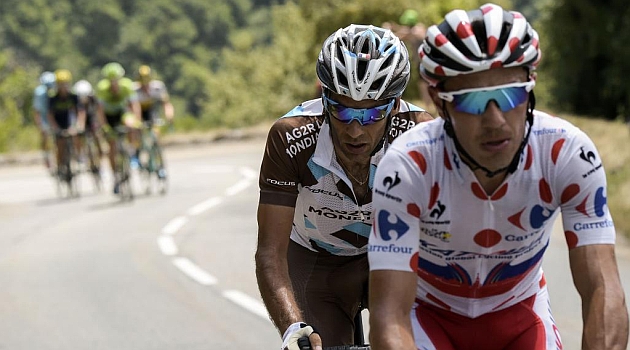 Purito Rodrguez durante la 19 etapa del Tour. AFP