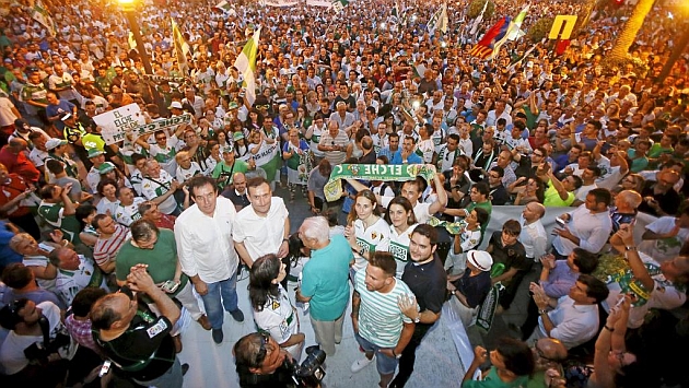 El presidente Anguix junto al alcalde Carlos Gonzlez, en una manifestacin