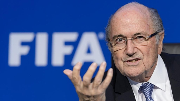 Blatter, durante un acto de FIFA.