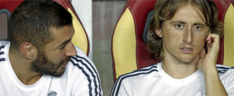 Benzema y Modric, listos para medirse al Milan