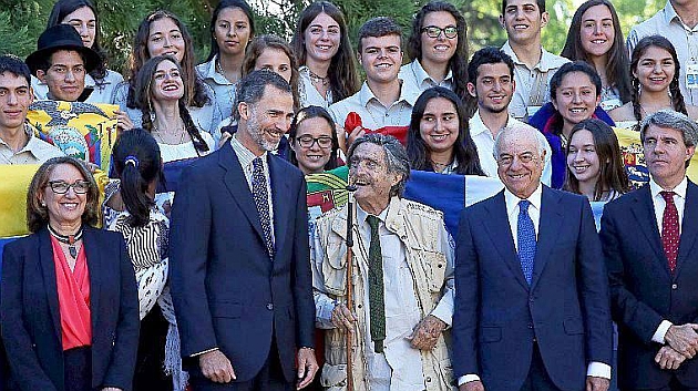 S.M el Rey Felipe junto a Miguel de la Quadra en la presentacin de la Ruta BBVA 2015