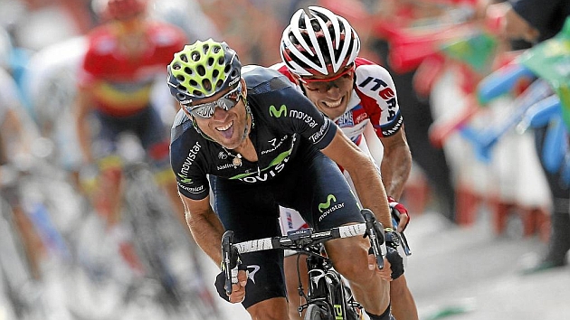 Valverde y Purito, durante una carrera