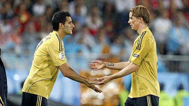 Giza y Torres, durante la Euro 2008