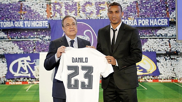 Danilo, el da de su presentacin con el Madrid