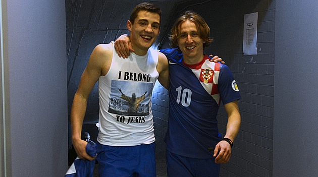 Kovacic y Modric, con la seleccin croata.