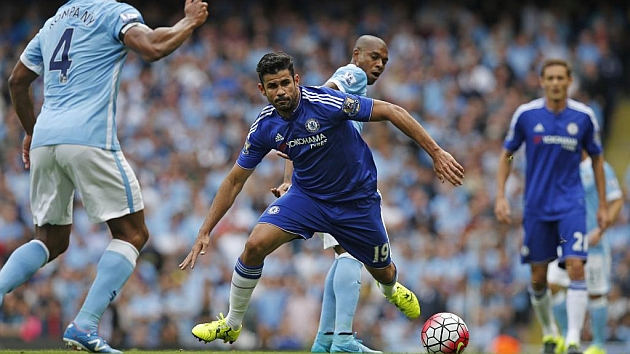 Diego Costa durante el partido frente al Manchester City
