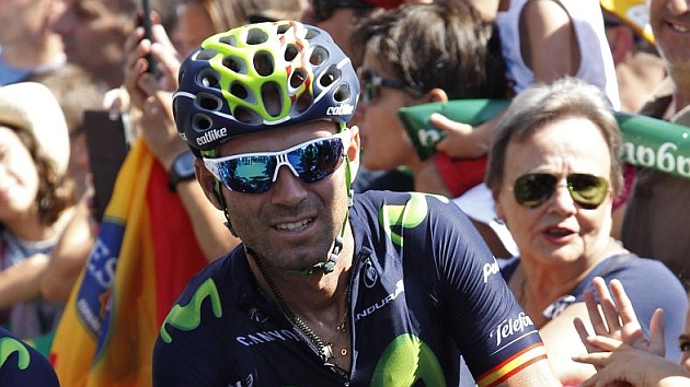 Alejandro Valverde, en la salida de la sexta etapa de la Vuelta en Crdoba