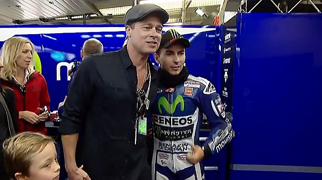 Brad Pitt, fan de las motos y de Lorenzo