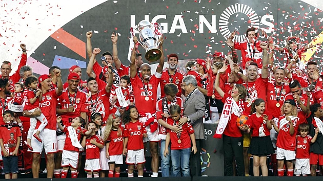 El Benfica celebra el ttulo de Liga
