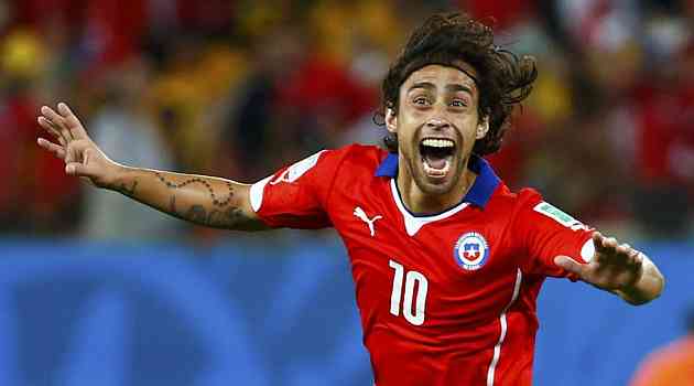 Jorge Valdivia, celebrando un gol.