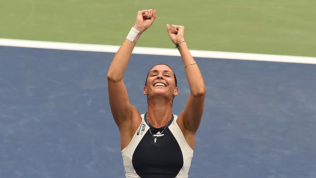 Flavia Penneta celebra su victoria en el US Open