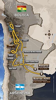 Buenos Aires-Rosario, recorrido final del Dakar 2016