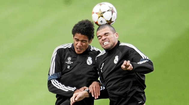 Pepe y Varane en un reciente entrenamiento