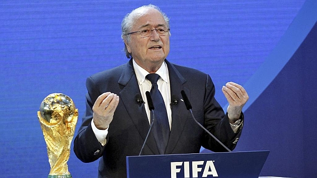Joseph Blatter (79), durante una rueda de prensa en el pasado Mundial.