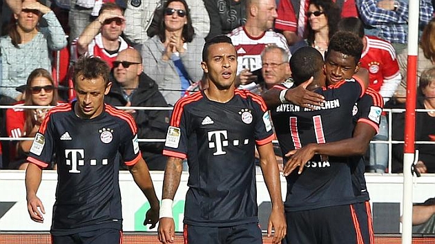 Los jugadores del Bayern celebran uno de los goles anotados ante el Mainz / FOTO: AFP