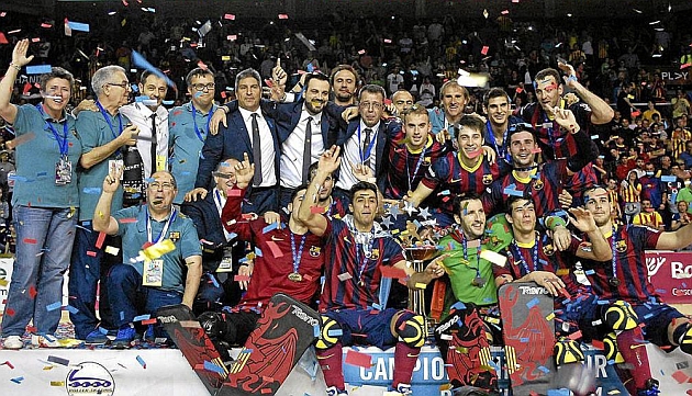 El equipo de hockey del FC Barcelona en una imagen de archivo.