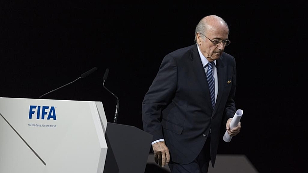 Blatter, en el Congreso de la FIFA de mayo de 2015. Foto: AFP