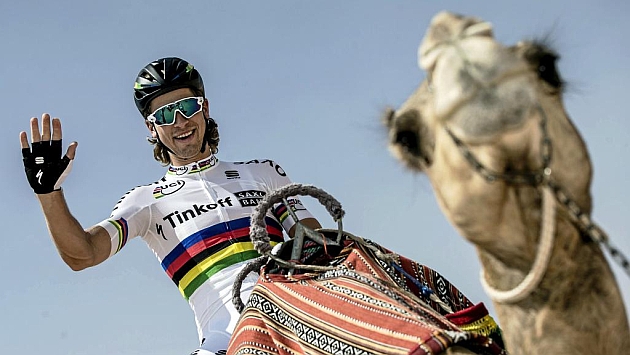 Peter Sagan antes de la salida de la primera etapa del Abu Dhabi Tour / ANSA (CARCONI)
