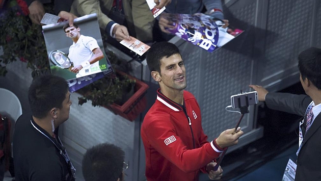 Djokovic se autoretrata despus de ganar la final.