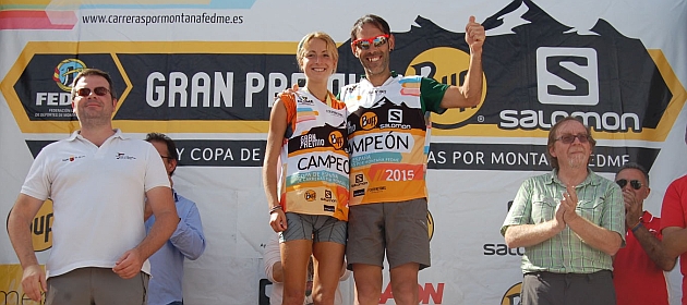 Paula Cabrerizo e Ivn Ortiz, en el podio