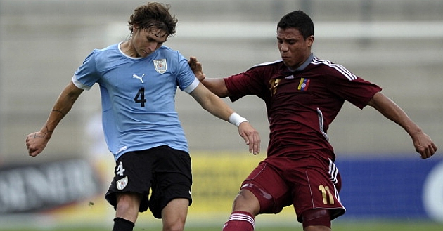 Darwin Machs, en un partido con Venezuela sub 20 ante Uruguay. / Getty Images