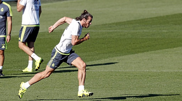 Bale esprinta durante una sesin de entrenamiento en Valdebebas. FOTO: BEATRIZ GUZMN (MARCA)