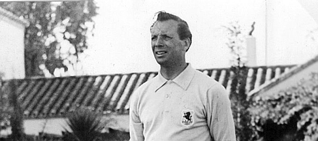 Faulkner, durante la Copa Baco de golf celebrada en Málaga en 1957.