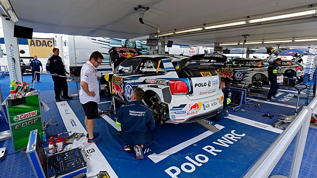 Box del equipo Volkswagen WRC