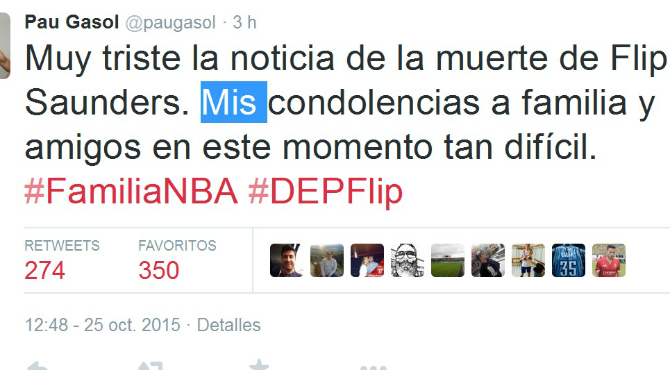 Mensajes de condolencia de toda la NBA por Flip Saunders