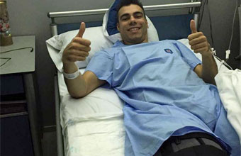 Sergio Lozano, intervenido de su lesin en la rodilla