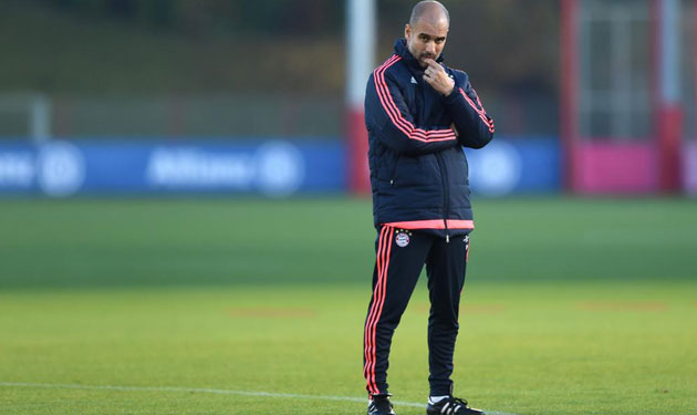 Guardiola, en un entrenamiento del Bayern | AFP