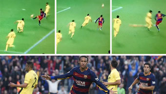 Neymar inventa una acrobacia para aniquilar al Villarreal