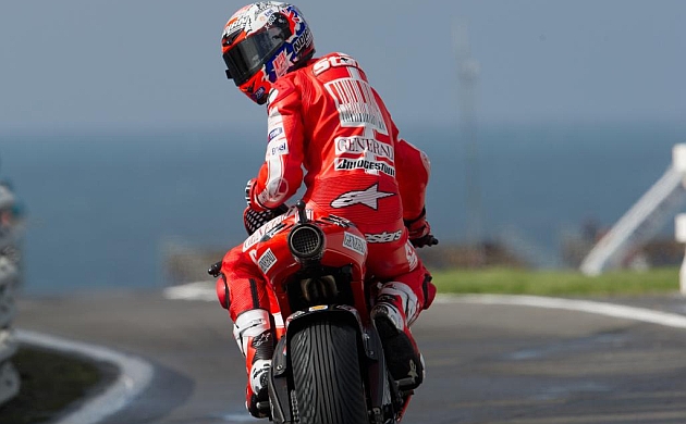 Casey Stoner, en una imagen de 2010, cuando corra para Ducati