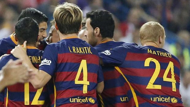 Celebracin gol del Barcelona frente al Atltico