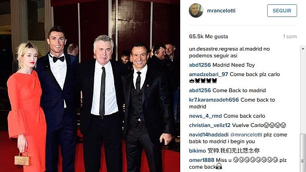 La aficin pide a Ancelotti que vuelva al Real Madrid