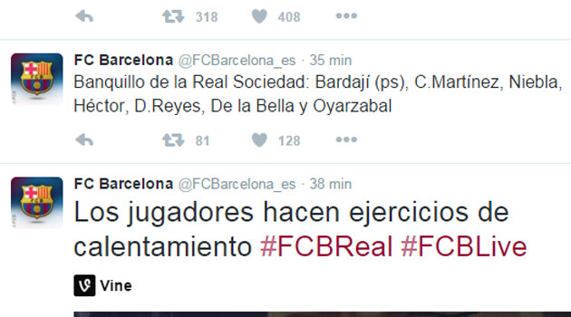 El twitter del Barcelona confunde a Bruma con Niebla