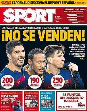 Portadas de los periódicos deportivos de España y Europa hoy Miércoles, 2  de diciembre de 2015 
