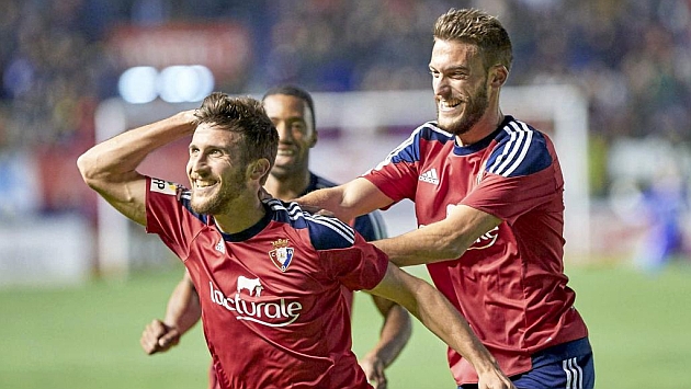Los jugadores de Osasuna celebran un gol ante el Mallorca. Foto: Dani Fernndez (MARCA).