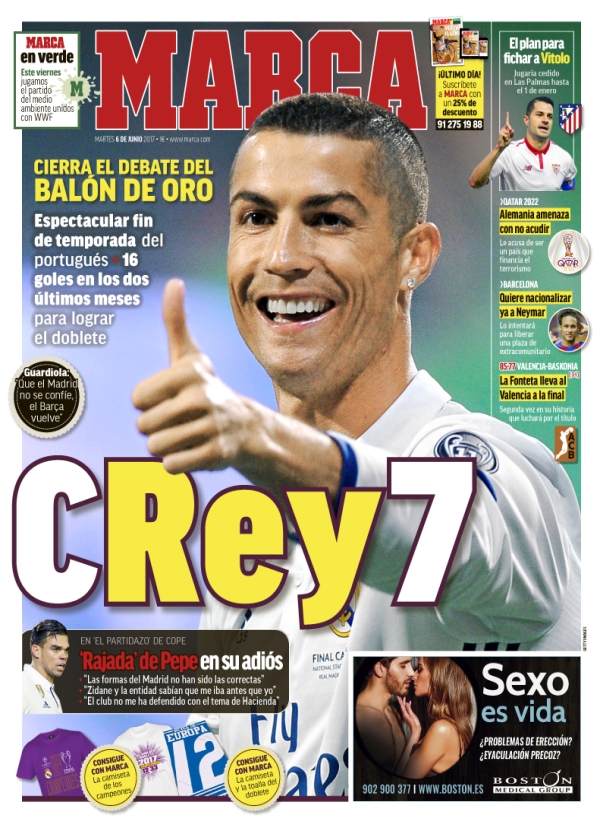 Portadas de Cristiano Ronaldo en Marca. CR7 en imágenes |