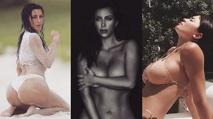 El desnudo integral de Kim Kardashian sobre un rbol