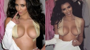Kim Kardashian y su revolucionaria forma de sujetarse los pechos