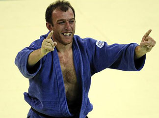 Tsirekidze, tras ganar el oro (AFP)