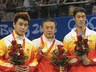 El podio fue para los tres representantes chinos (AFP)