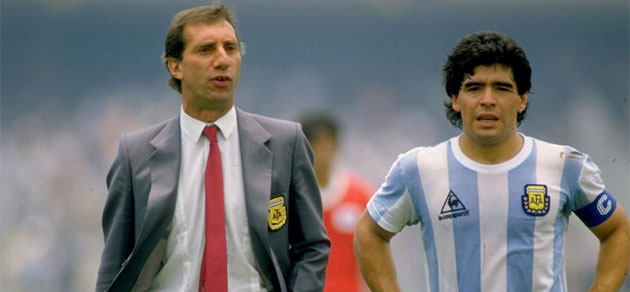 Bilardo y Maradona, después de un partido. FOTO: MARCA.