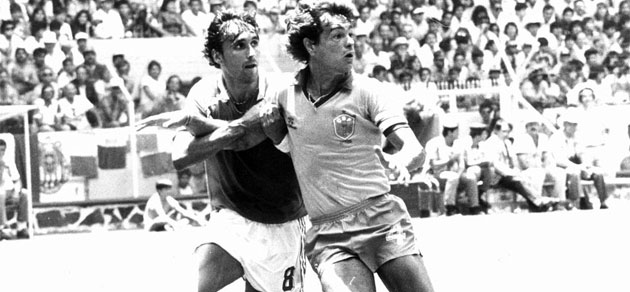 Partido de Brasil en el Mundial de Mxico en 1986. FOTO: MARCA.