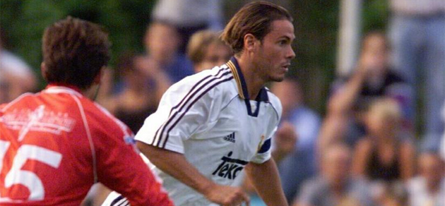 Redondo, en un partido con el Real Madrid en 1998.