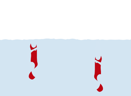 Natación sincronizada: posición vertical