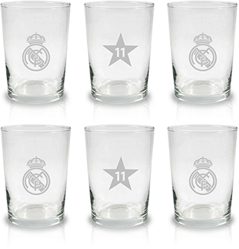 6 vasos Real Madrid